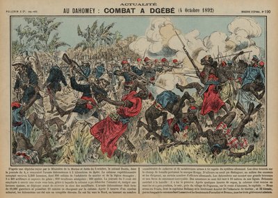 Batalha de Dgebe, Daomé, Segunda Guerra Franco-Daomeana, 4 de outubro de 1892 de French School
