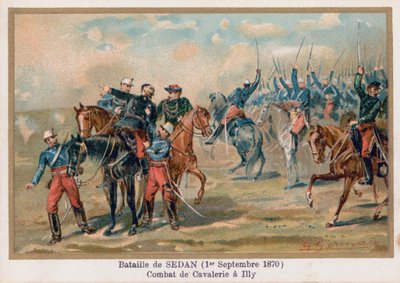 Batalha de Sedan, lutando em Calvaire dIlly de French School