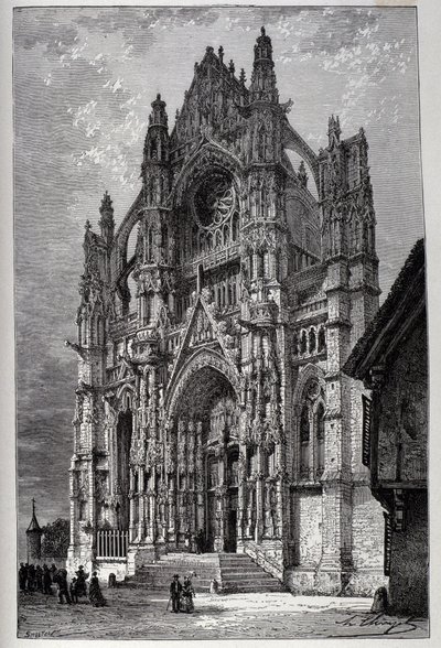 Catedral de Beauvais - gravura de French School