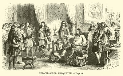 Etiqueta da cama-câmara de French School