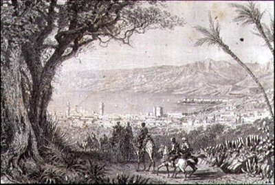 Beirute na década de 1860 (gravura) de French School