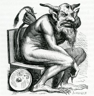 Belphegor, ilustração do Dictionnaire Infernal por Jacques Albin Simon Collin de Plancy, 1863 de French School