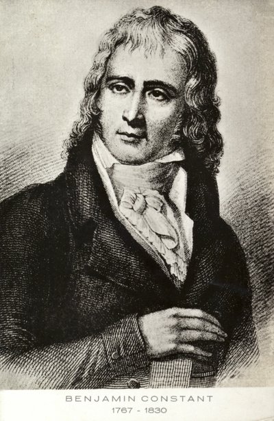 Benjamin Constant (1767-1830), político e escritor francês nascido na Suíça (litografia) de French School