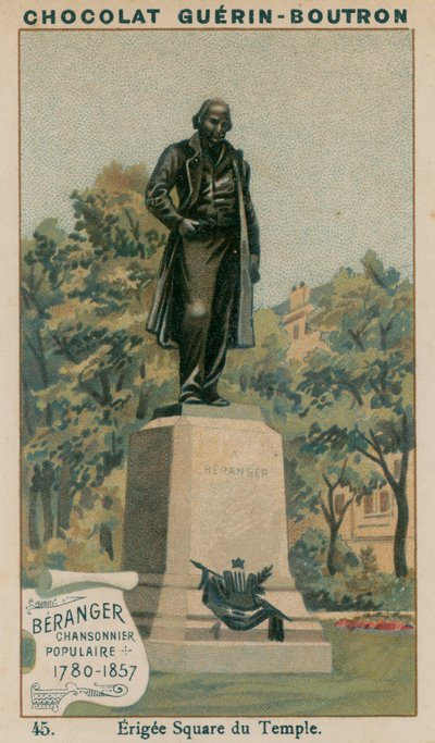 Beranger, compositor popular, 1780-1857, Temple Erigee Square de French School