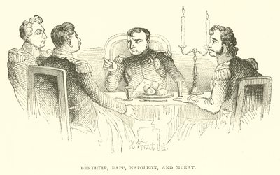 Berthter, Rapp, Napoleon e Murat (gravura) de French School