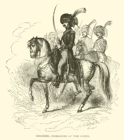 Bessieres, Comandante dos guias (gravura) de French School