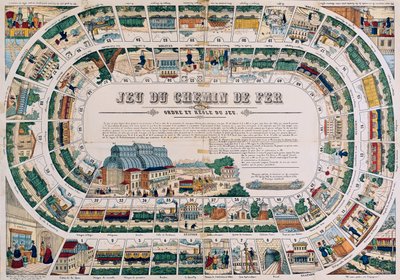 Placa para um jogo ferroviário, 1850 de French School