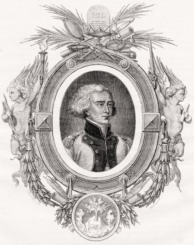 Bon-Adrien Jeannot de Moncey, Duque de Conegliano, gravado por Pannemaker-Ligny depois de Linard, de "História da Revolução Francesa" por Louis Blanc (1811-82) de French School