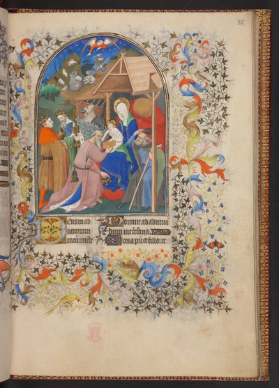 Livro de Horas, Acrescentar MS 32454 f.35r, França de French School