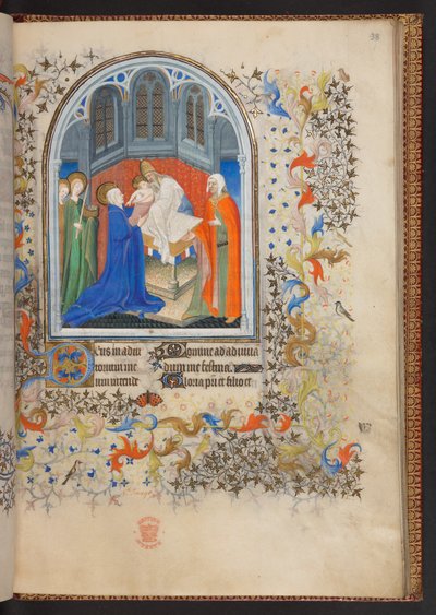 Livro de Horas, Acrescentar MS 32454 f.38r, França de French School