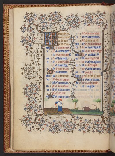 Livro de Horas, Adicionar MS 32454 f.6v, França de French School