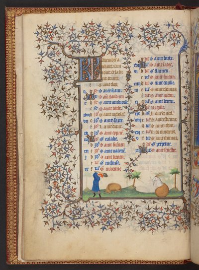 Livro de Horas, Adicionar MS 32454 f.7v, França de French School