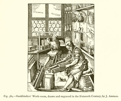 Sala de trabalho de encadernadores de French School
