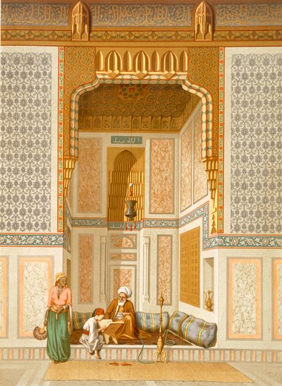 Mesquita Bordeyny, Cairo (cor litho) de French School