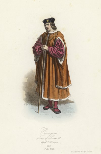 Traje burguês, reinado de Luís XII da França de French School