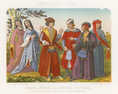 Burguês, mercadores e burgueses de French School