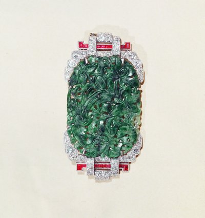 Broche, c.1930 (pedras preciosas) de French School