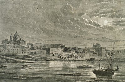 Buenos Aires na década de 1860 (gravura) de French School