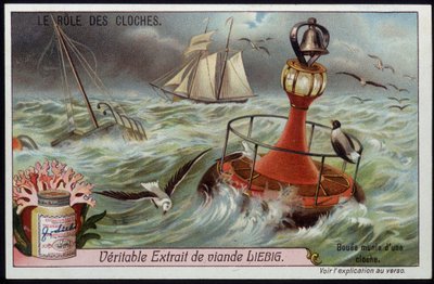 Bóia com campainha para avisar os barcos - Liebig chromo de French School