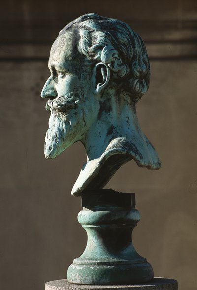 Busto de Edouard Manet (1832-83) (bronze) (ver também 287311) de French School