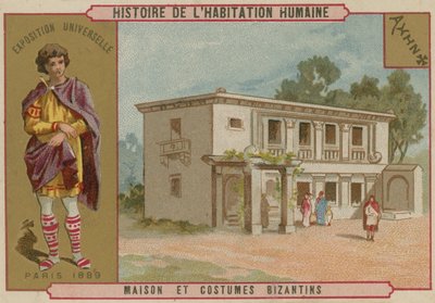 Casa e trajes bizantinos de French School