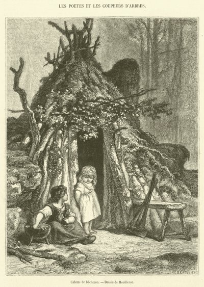 Cabana do lenhador (gravura) de French School