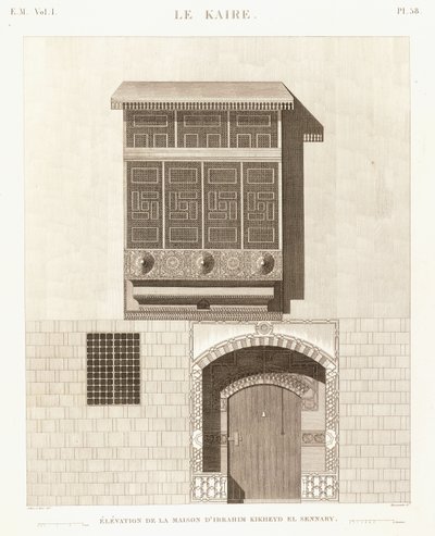 Cairo: elevação da casa de Ibrahim Kikheyd el Sennary de French School