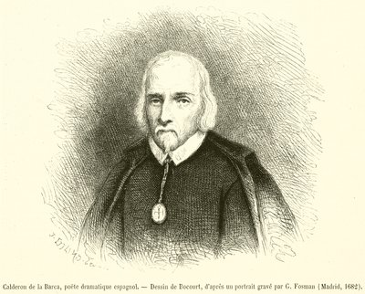 Calderon de la Barca, pote dramatique espagnol (gravura) de French School