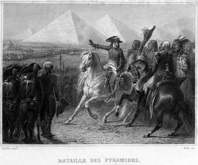 Campanha (Expedição) do Egito (1798-1801): Batalha das Pirâmides (1798) - em "Revolução Francesa" de Thiers. Século XIX de French School