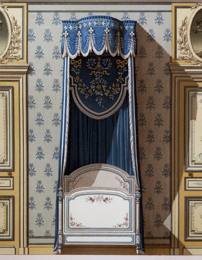 Cama canopy, design decorativo para paredes de quartos de French School