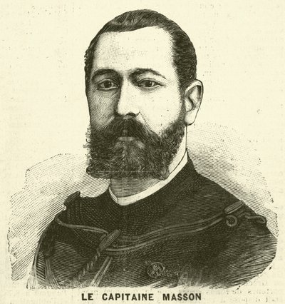 Capitão Pierre Masson, soldado e explorador francês (gravura) de French School
