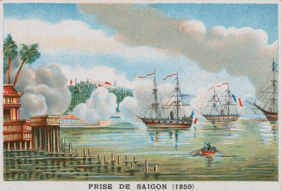 Captura de Saigon pelos franceses, 1859 de French School