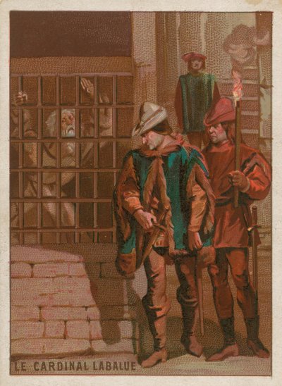 Cardeal Jean La Balue na prisão em 1469 de French School