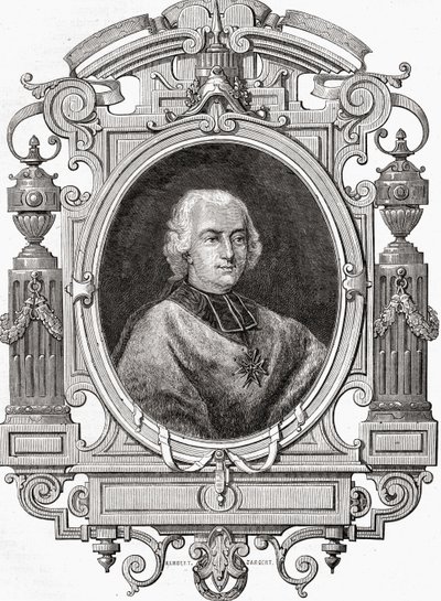 Cardeal de Rohan, de "História da Revolução Francesa" por Louis Blanc (1811-82) de French School