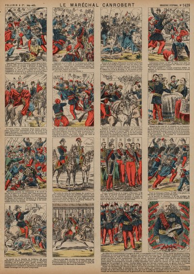 Carreira do marechal francês François Certain de Canrobert (gravura colorida) de French School