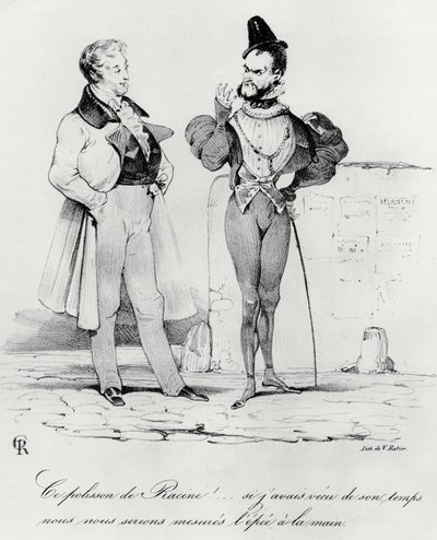 Caricatura dos Dramas Românticos na época de Hernani por Victor Hugo 1802-85) (1829) de French School