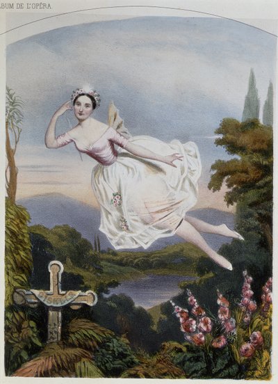 Carlotta Grisi (1819-99) como Giselle, do balé do mesmo nome de Adolphe Adam (1803-56) de French School