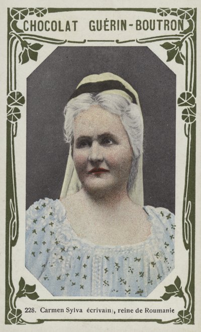 Escritor Carmen Sylva, Rainha da Romênia (foto colorida) de French School