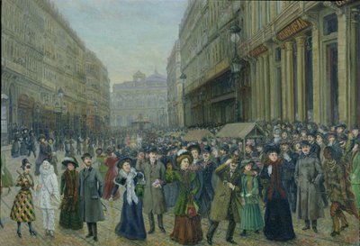 Carnaval em Lille (óleo sobre tela) de French School