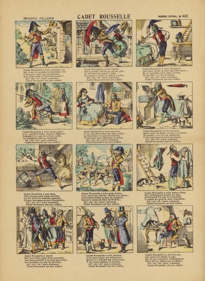 Tira de desenhos animados de cadete Rouselle de French School