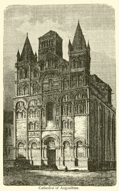 Catedral de Angouleme (gravura) de French School