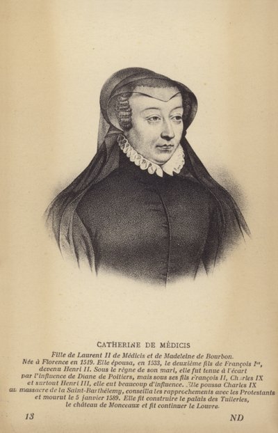Catarina de Médicis de French School