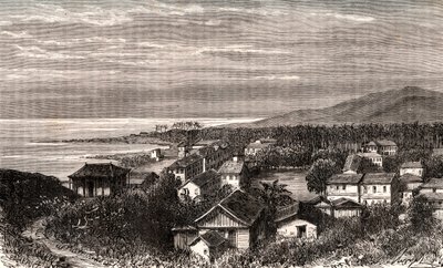 Cayenne - Commune en outre mer Guyane - gravura em "La France illustree: geography, history, statistical administration" de V.A. Malt-Brown. 1884 de French School