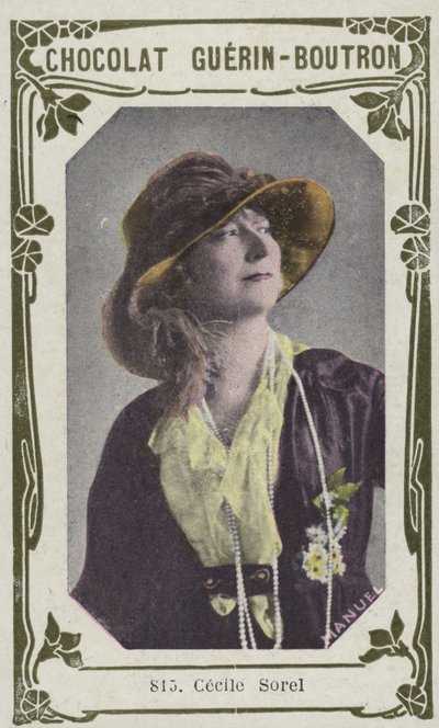 Cecile Sorel (foto colorida) de French School