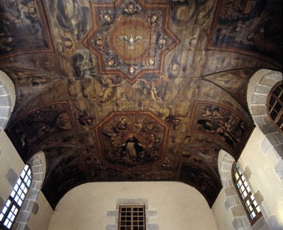 Tecto do antigo Convento Dominicano (hospital) (1664). Pintura do século XVII. Dinan, Cotes d