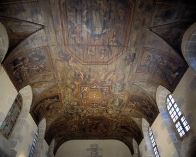 Tecto do antigo Convento Dominicano (hospital) (1664). Pintura do século XVII. Dinan, Cotes d