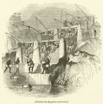 Chadouf dos egípcios modernos (gravura) de French School