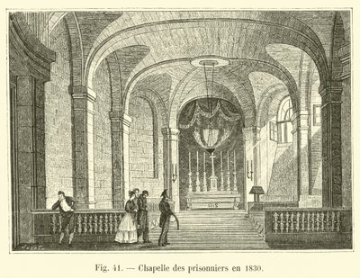 Capela dos prisioneiros em 1830 de French School