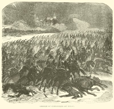 Carga de Cuirassiers em Eylau (gravura) de French School