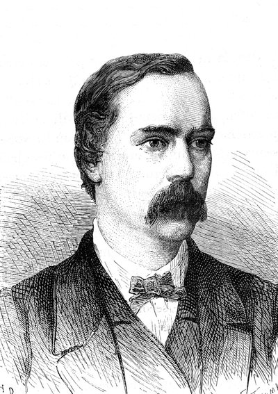 Charles BRIGHT (1832-1888), engenheiro inglês, instalação do cabo telegráfico transatlântico. Gravura de 1868 de French School